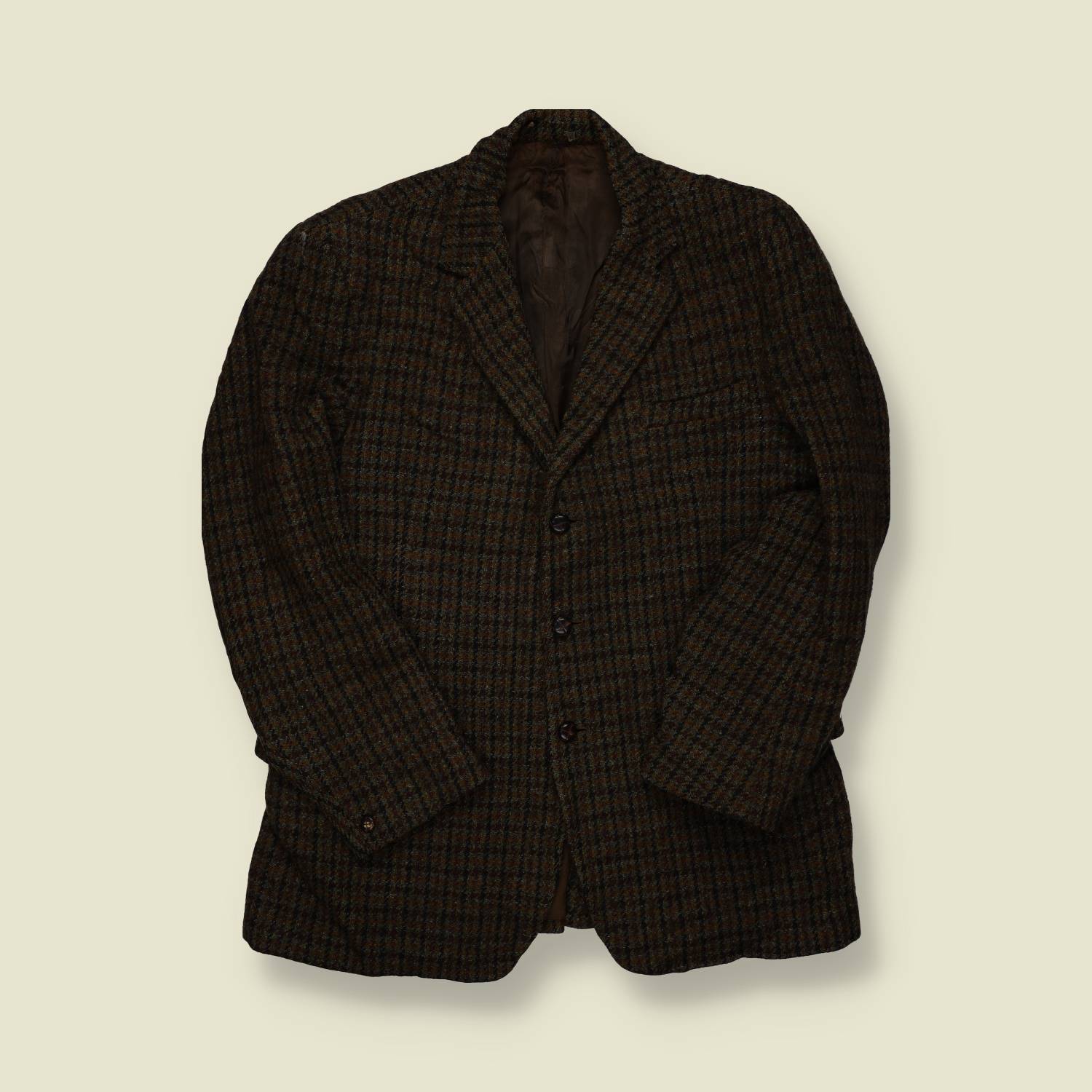1960s | Harris Tweed | Wool Houndstooth Sport Coat | Made in Scotland – M