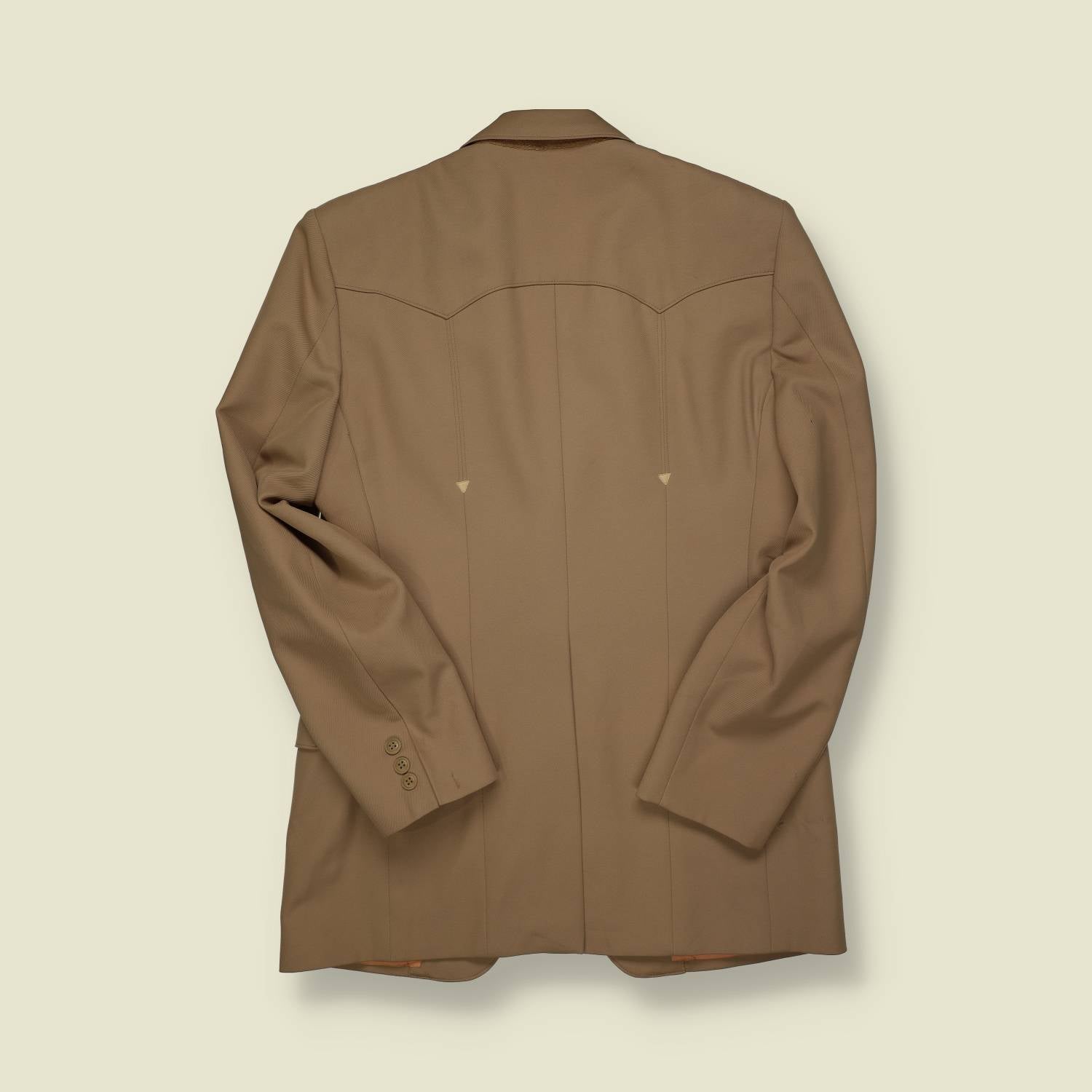 1970s | Western Tailored | Darted Back Blazer | Tan – S