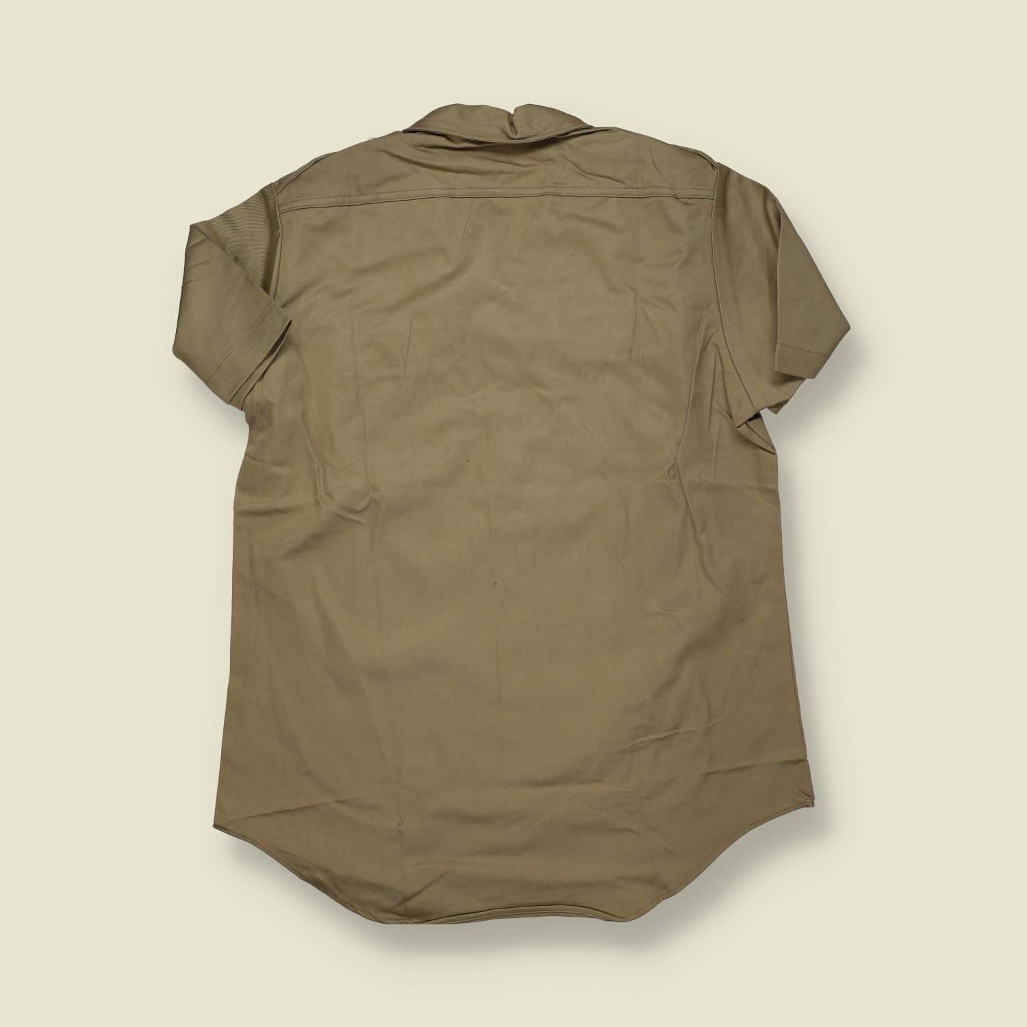 1970s | US Military | Deadstock Khaki Service Shirt | Made in USA – M