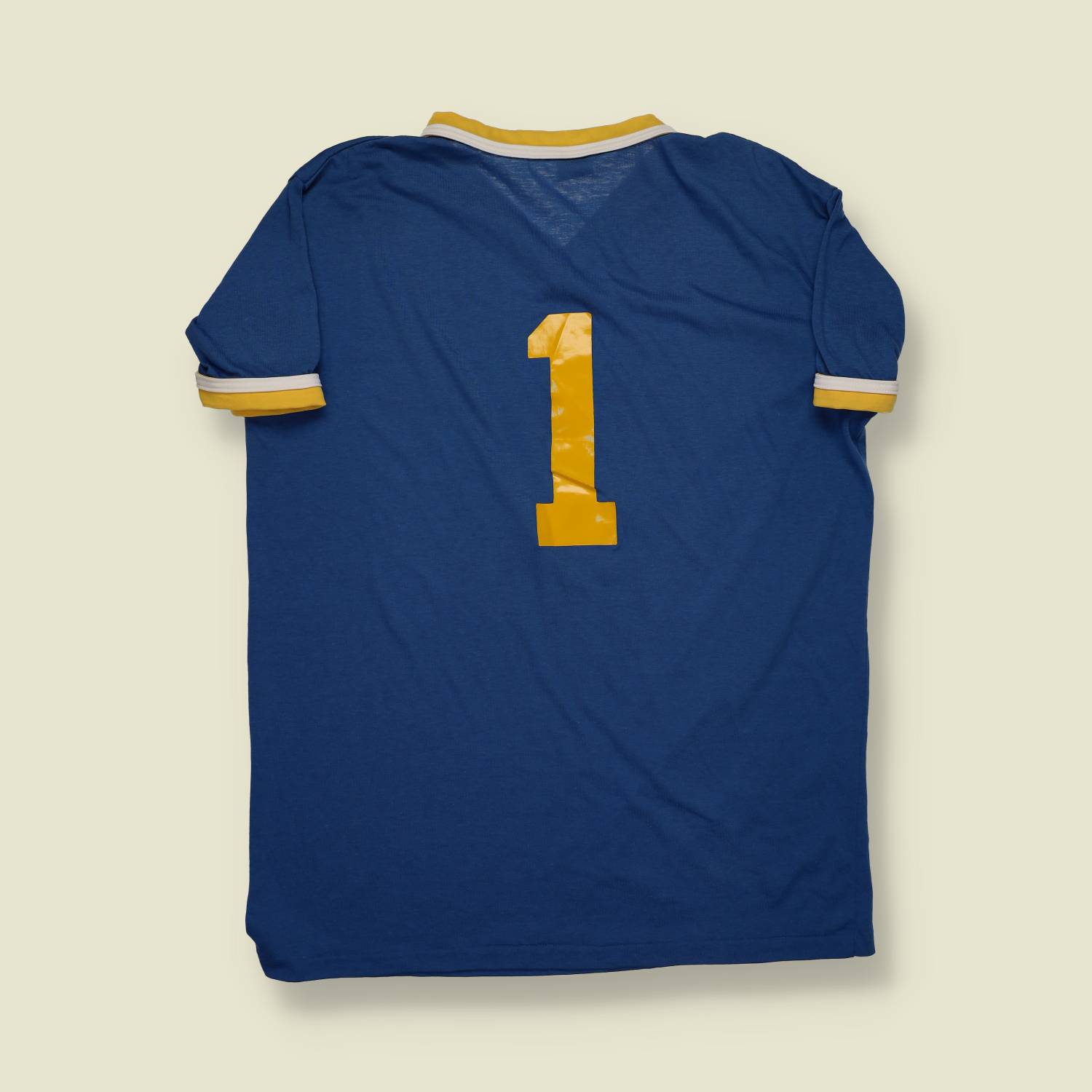 1970s | Don Allerton | Tap Club Ringer T-Shirt | Blue & Yellow – M/L