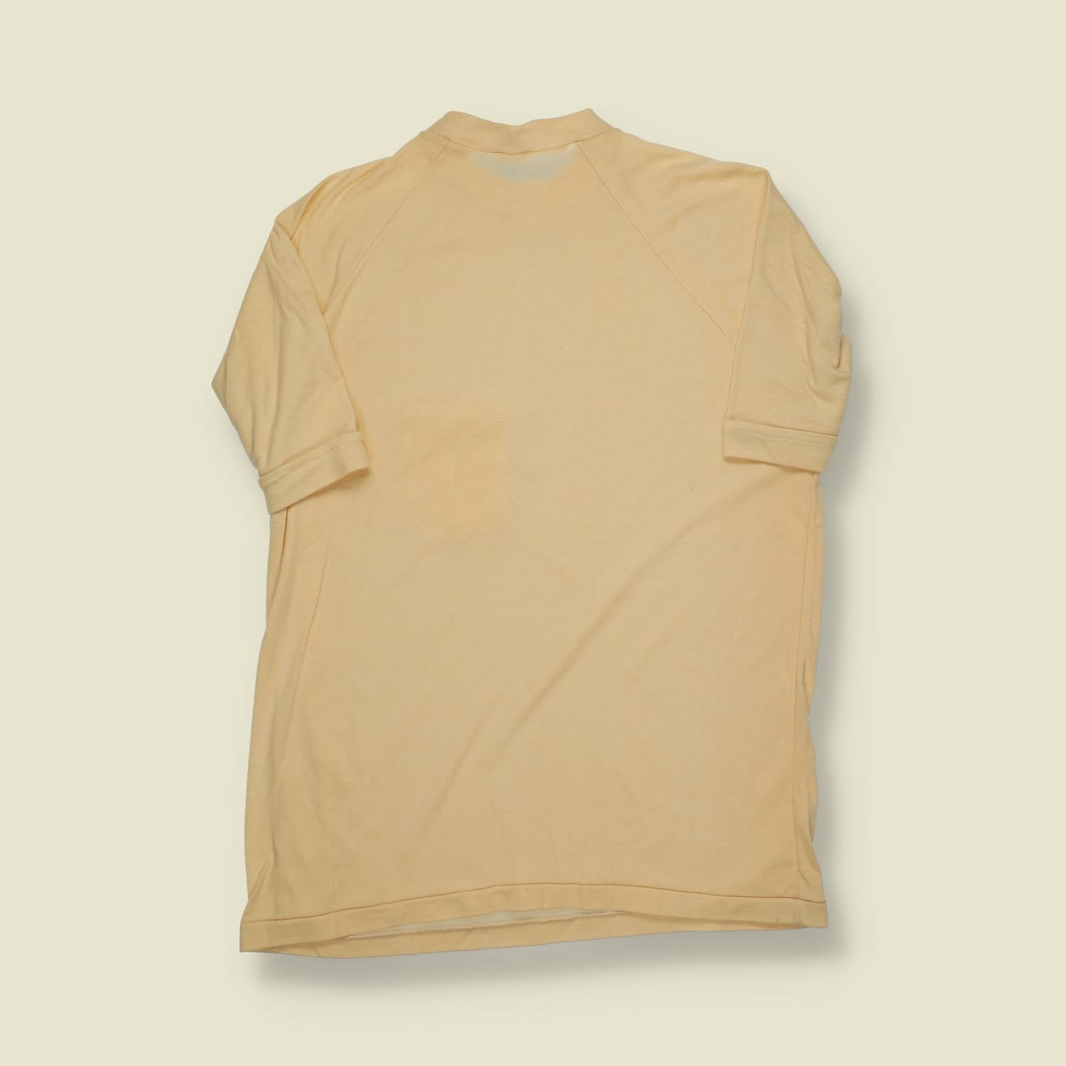 1980s | Campus | Raglan Sleeve Pocket T-Shirt | Cream – M