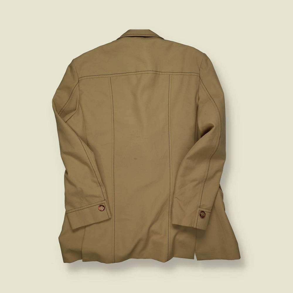 1970s | European Tailored | Cotton Blazer Jacket | Tan – M/L
