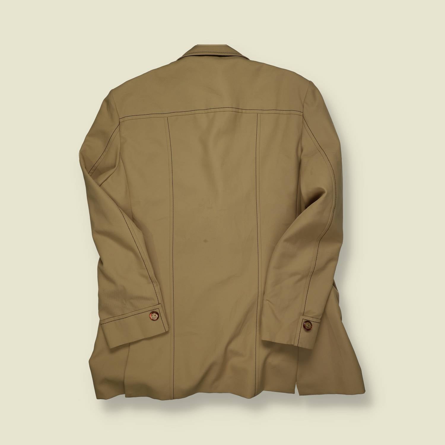 1970s | European Tailored | Cotton Blazer Jacket | Tan – M/L