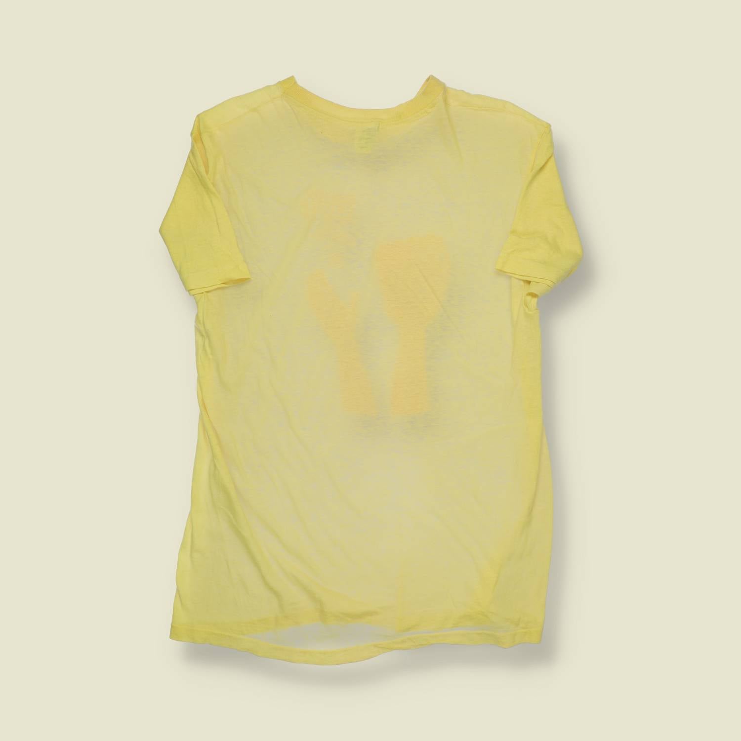 1970s | Hanes | “Did You Catch My Act?” Easter Seals Softball T-Shirt | Yellow – S