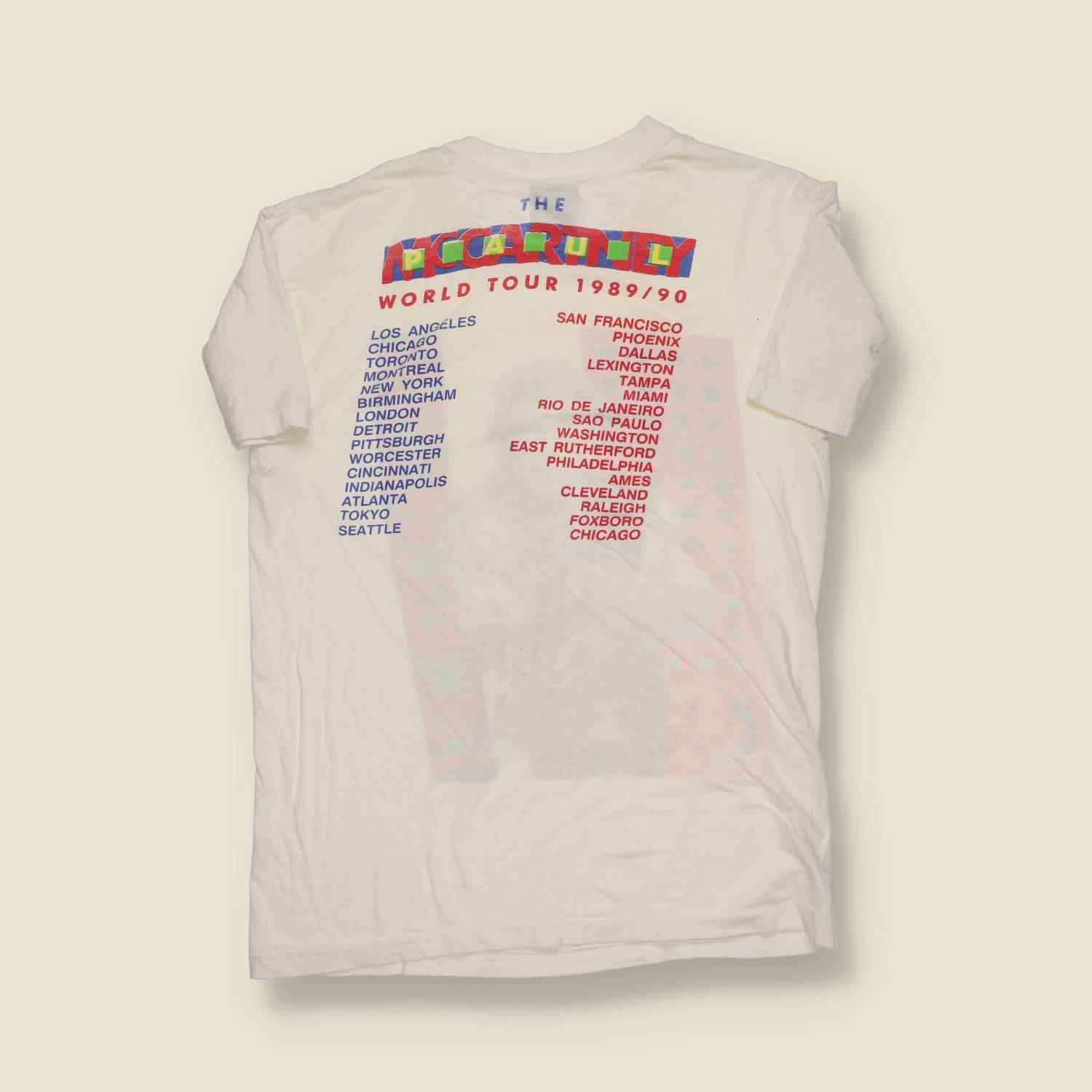 1989–1990 | Paul McCartney | Brockum | Made in USA | World Tour T-Shirt – S