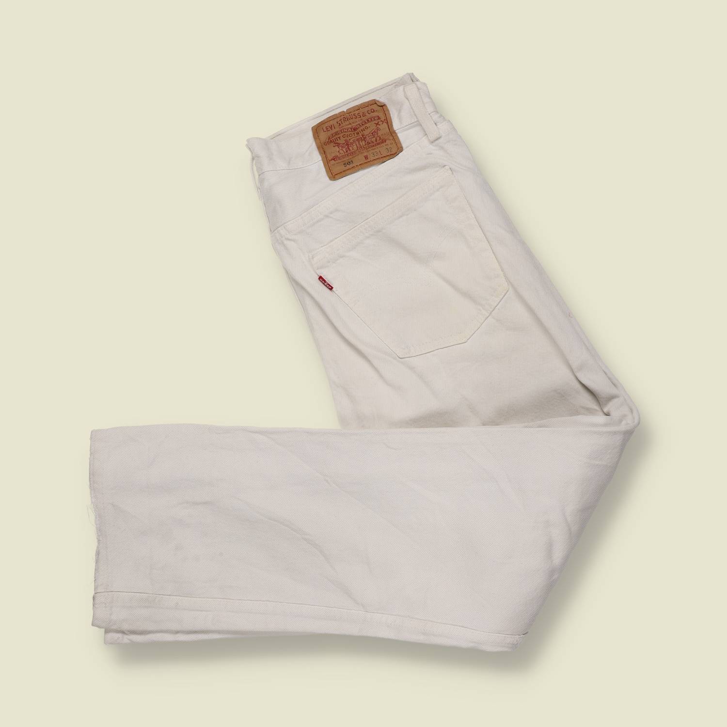 1980s–1990s | Levi’s | 501 Jeans | White Denim | Made in USA – w30