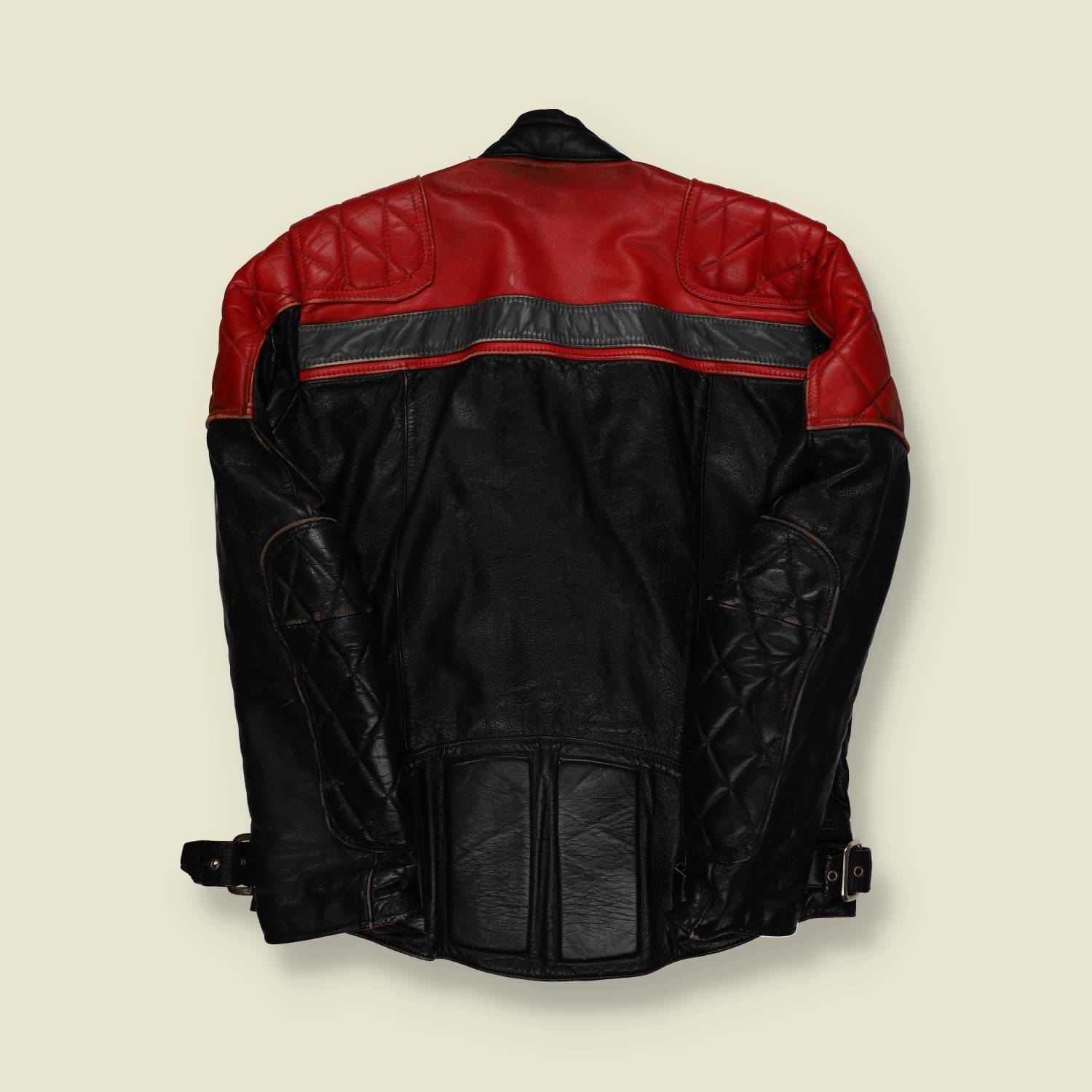 1970s–1980s | TT Leathers | Racing Motorcycle Jacket | Red & Black – M