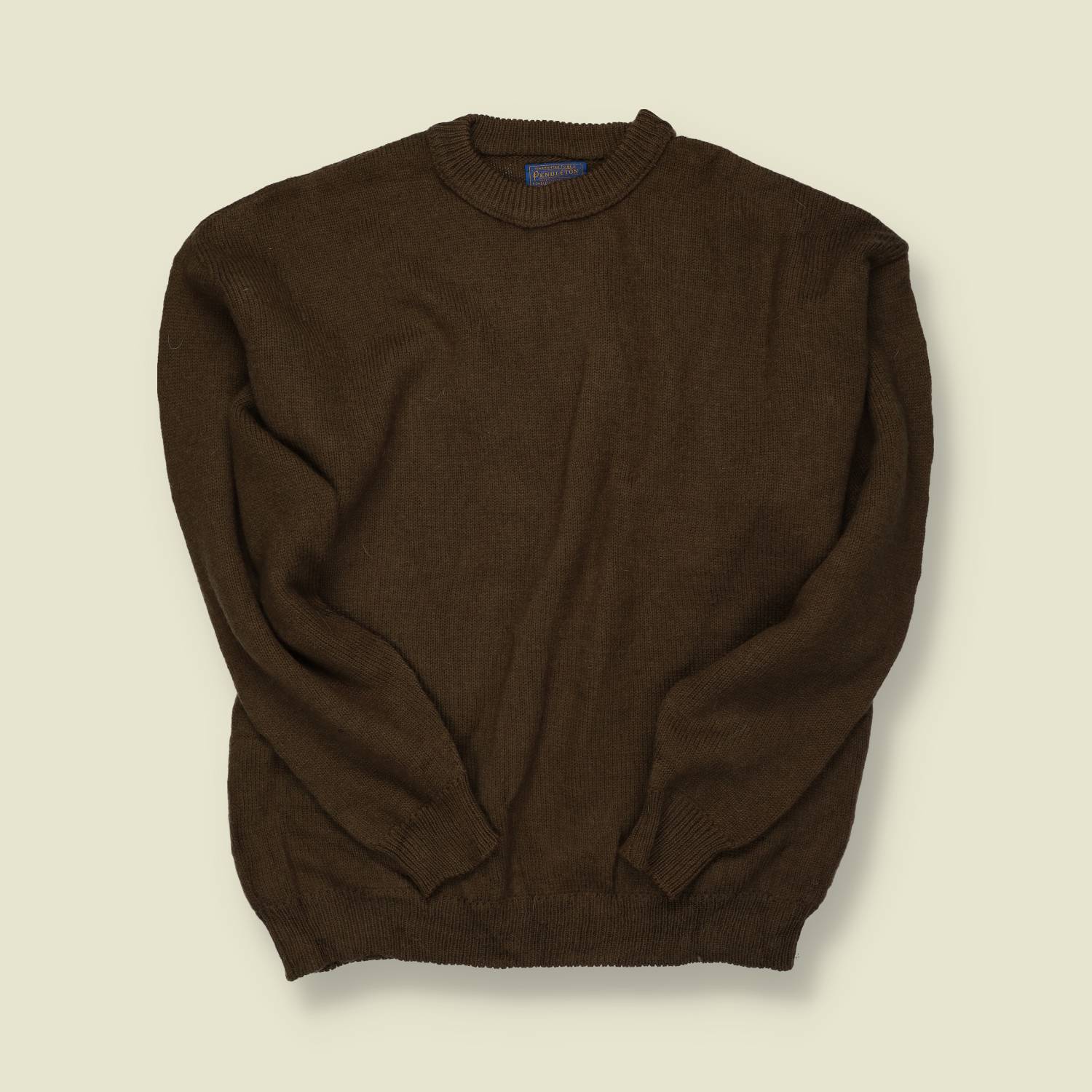 1970s | Pendleton | Wool Crewneck Jumper | Brown – XL