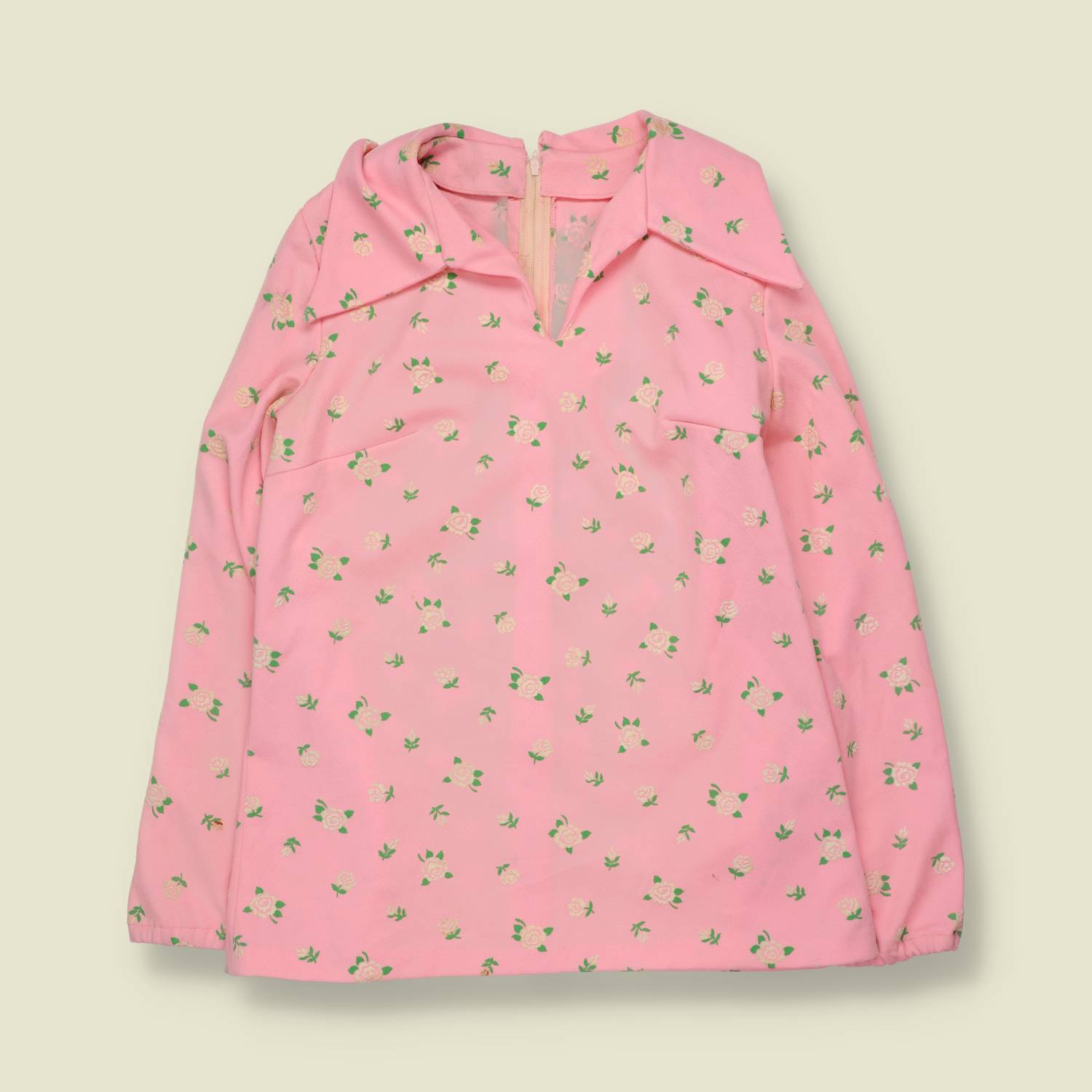 1970s | Polyester Top | Pink - 14