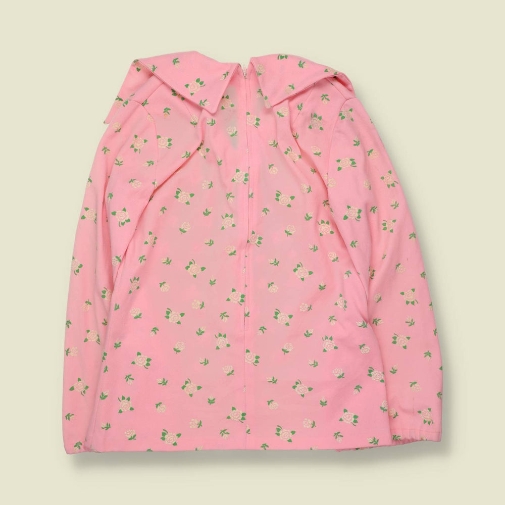 1970s | Polyester Top | Pink - 14