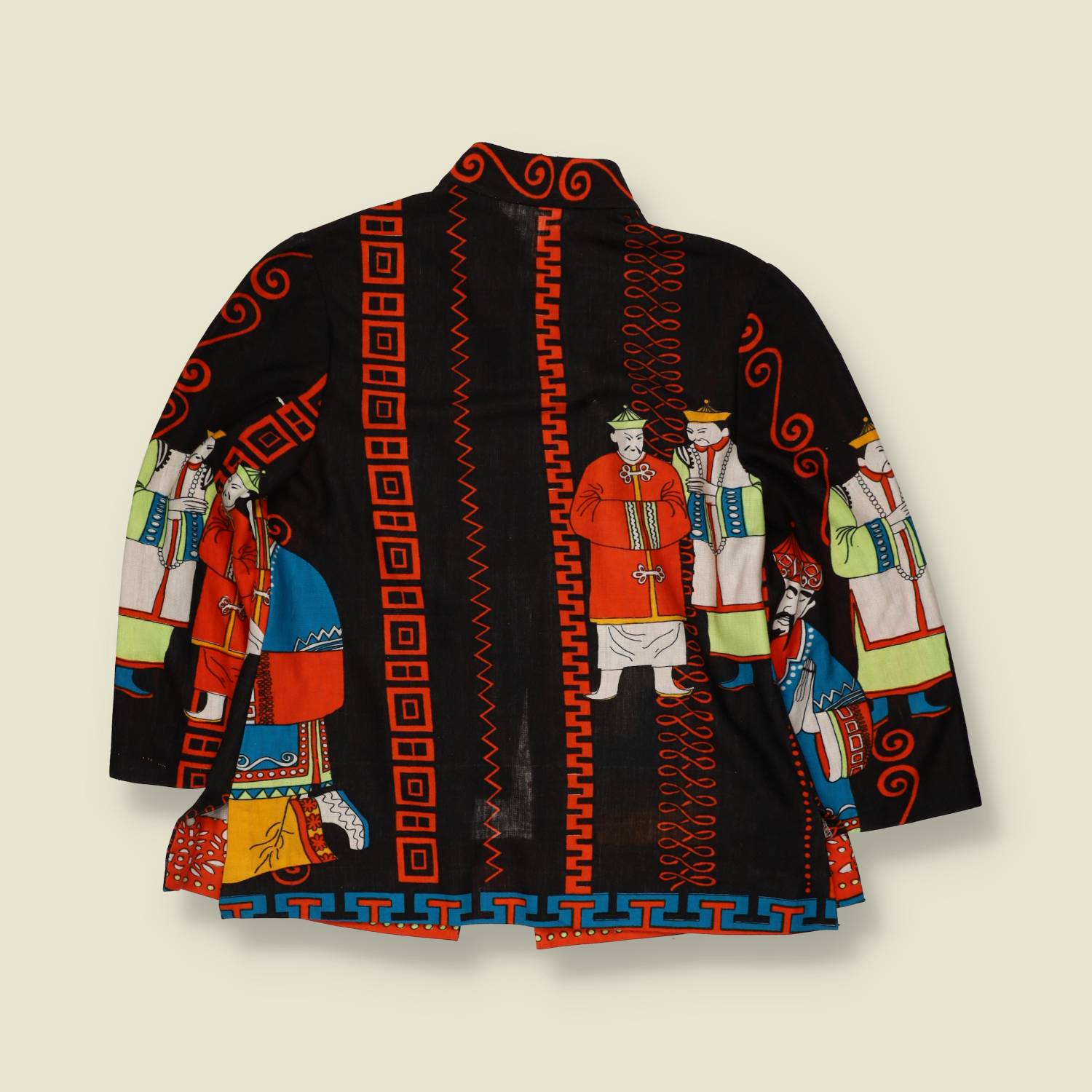 1970s | Printed Blouse Jacket | Black - 9