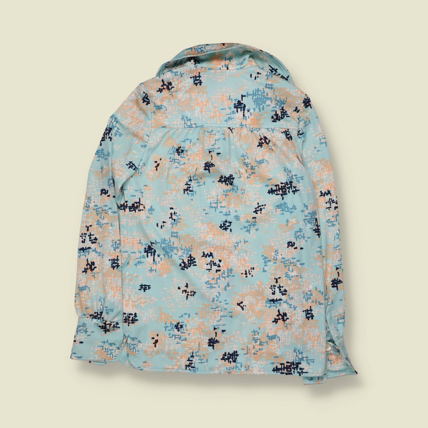 1970s | Jane Kernob | Printed Blouse | Blue - 10