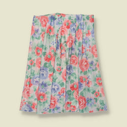 1980s | Floral Skirt - w34