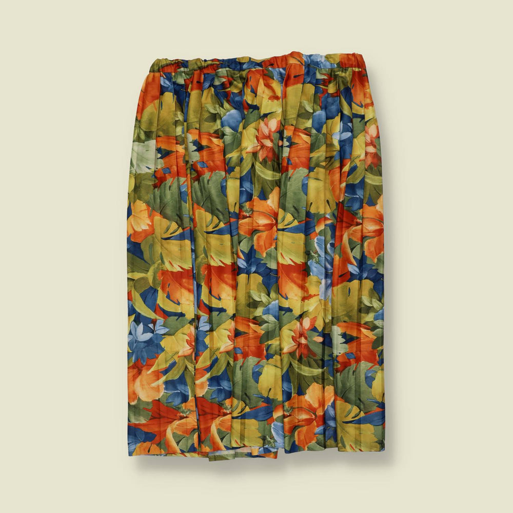 1980s | Printed Skirt - w32
