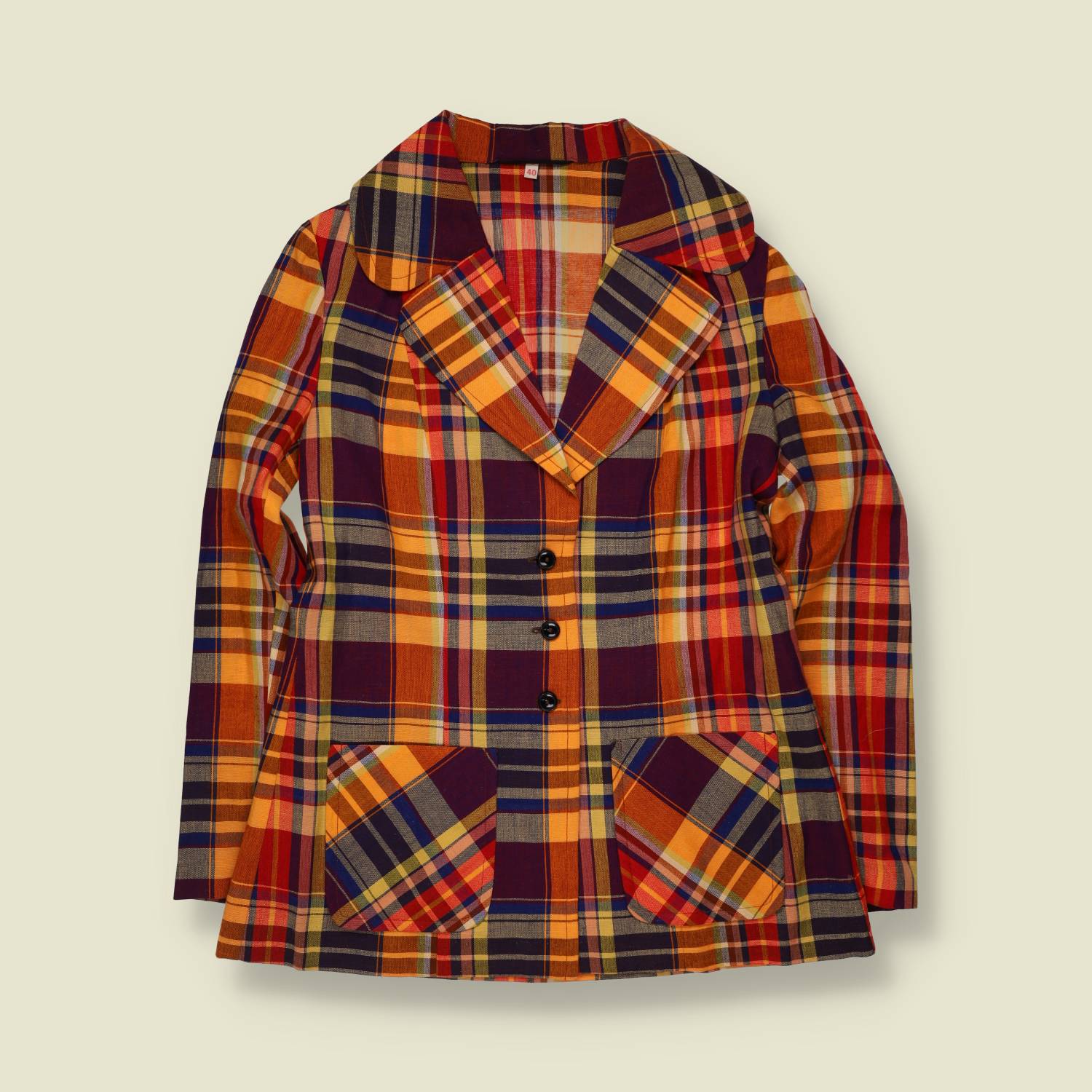 1970s | Plaid Blazer Jacket - 10