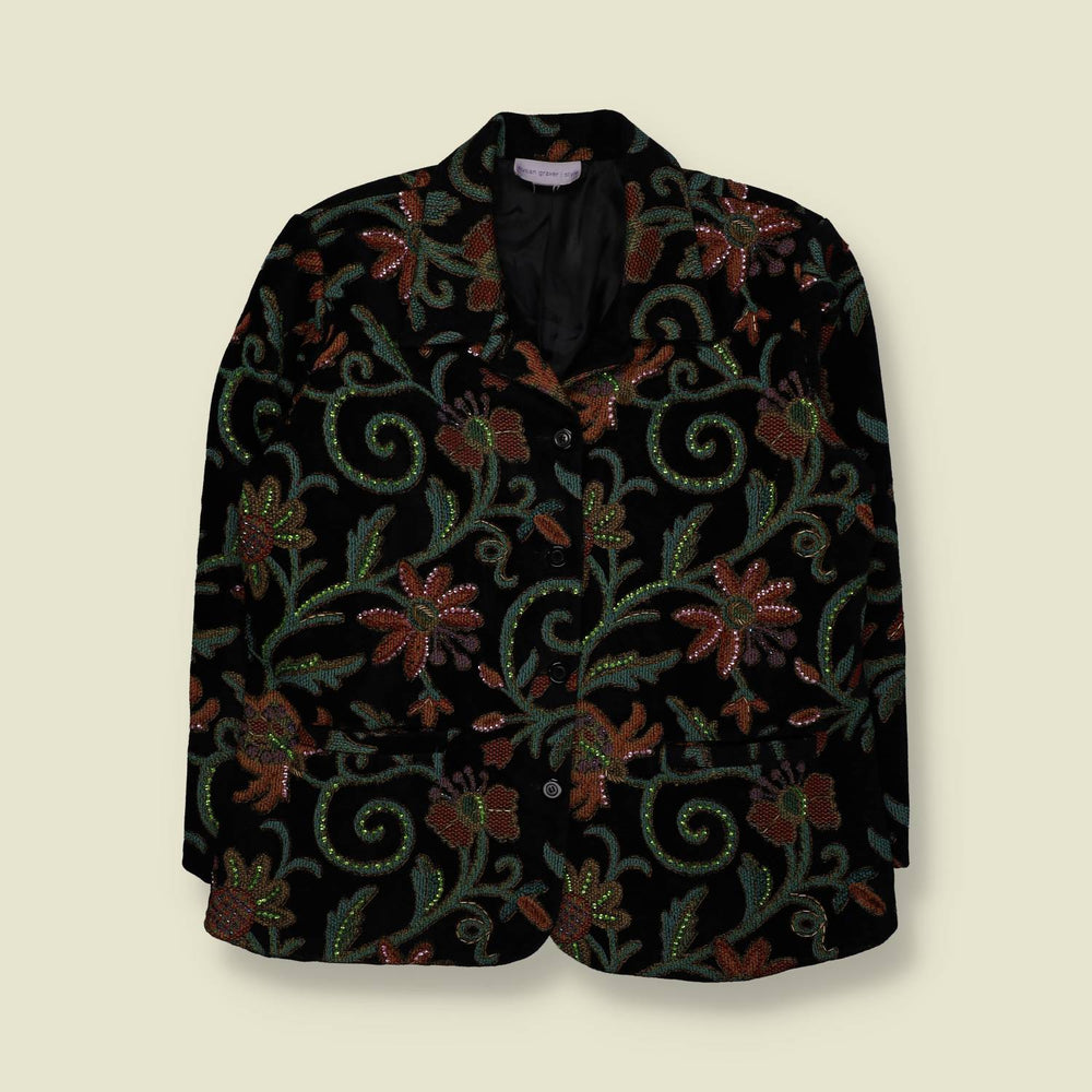 1990s | Susan Graver | Embellished Blazer - 18
