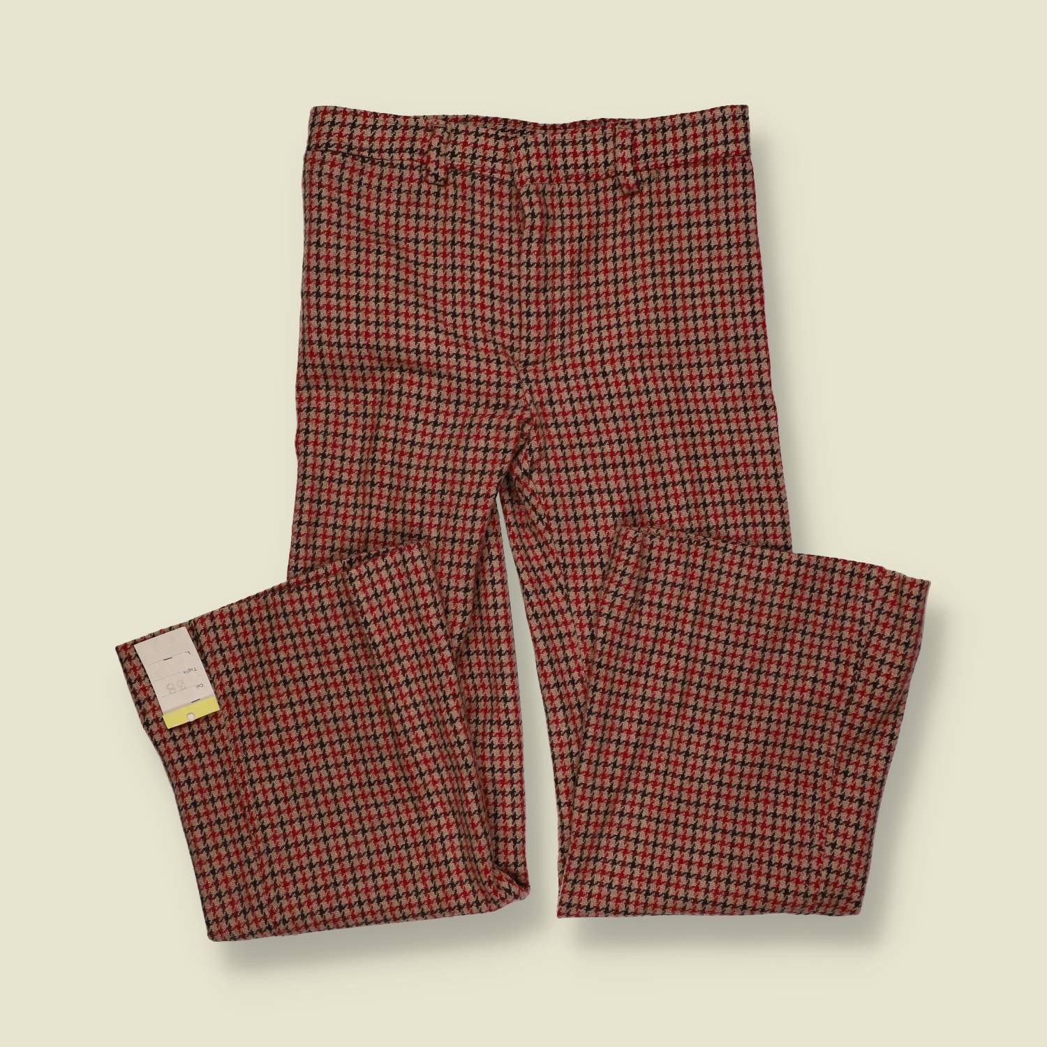 1970s | Deadstock Wool Flares | Red - w26