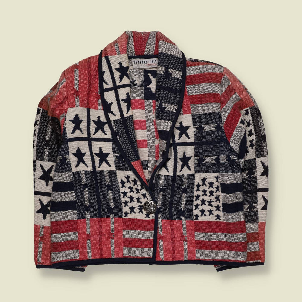 1980s | Bedford Fair | USA Flag Jacket | Red, White And Blue - 12