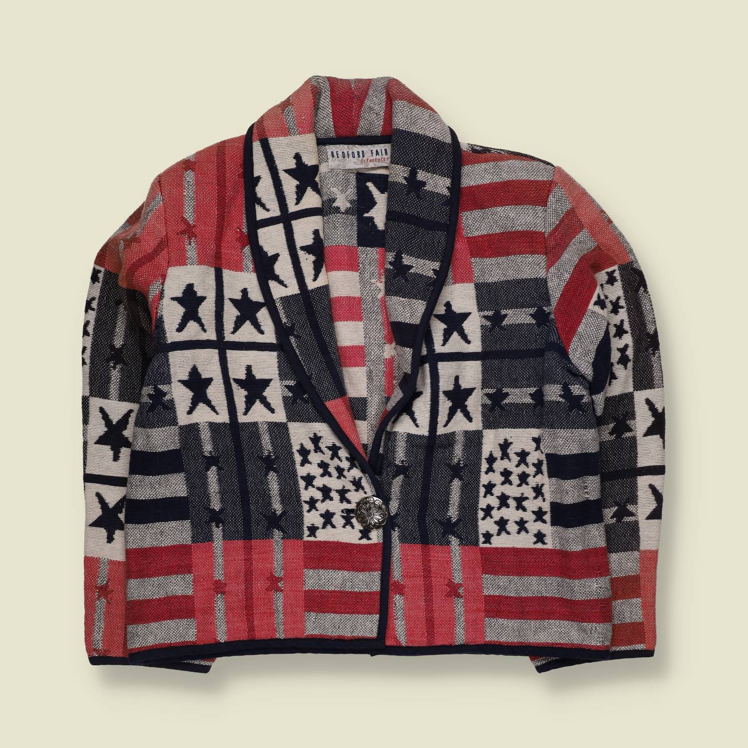 1980s | Bedford Fair | USA Flag Jacket | Red, White And Blue - 12