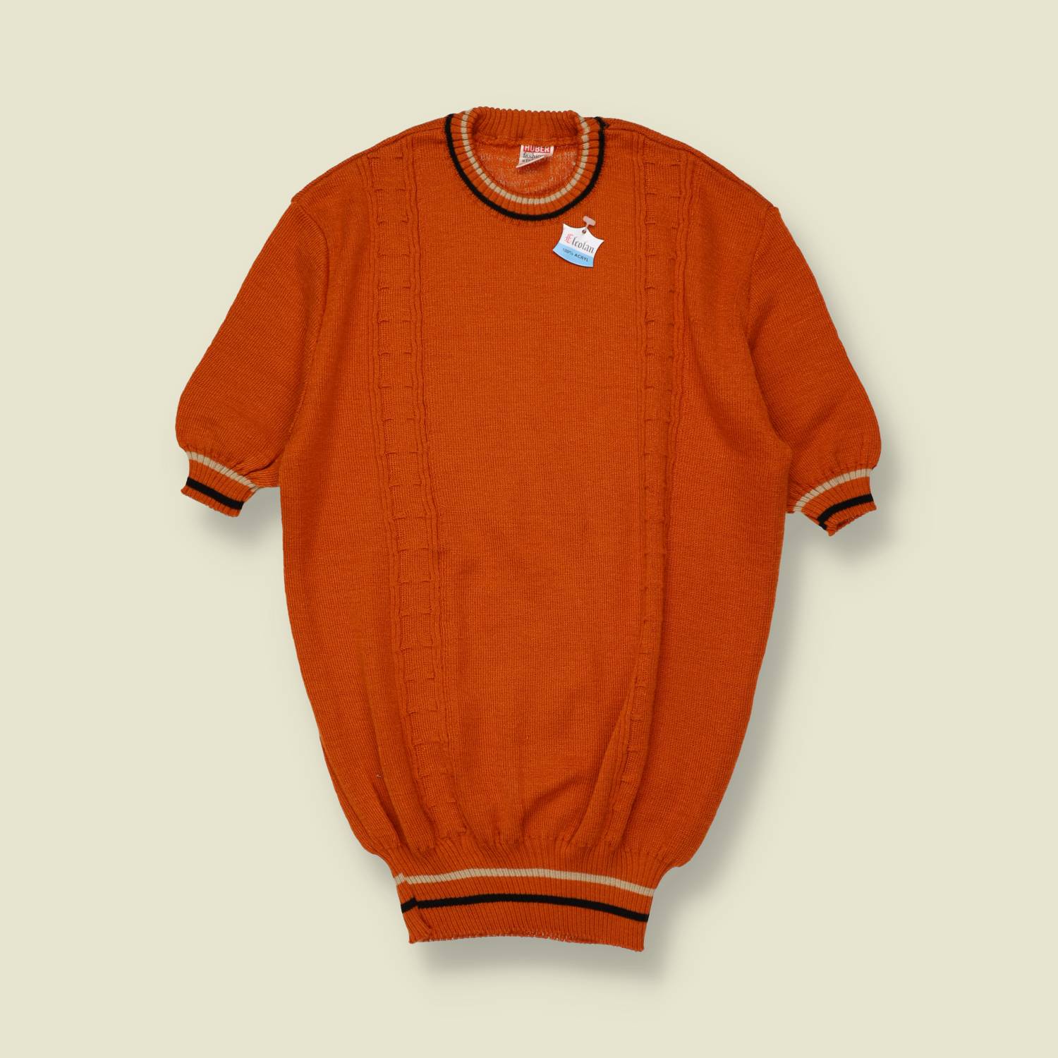 1970s | Deadstock Knit Top | Orange - 10