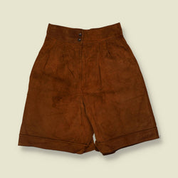 1980s | Suede Leather Culottes - w26