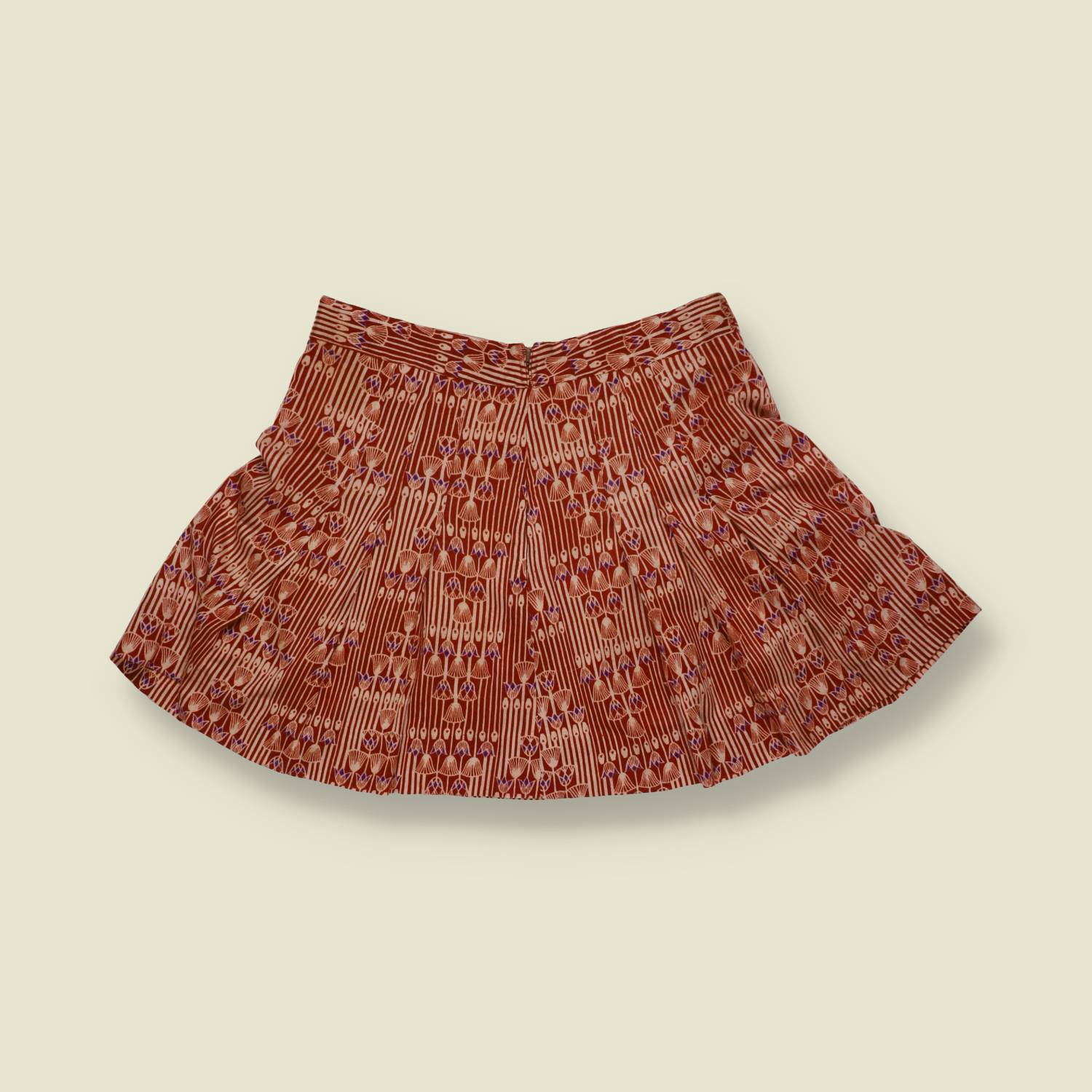 1970s | Printed Cotton Blend Skirt - w26