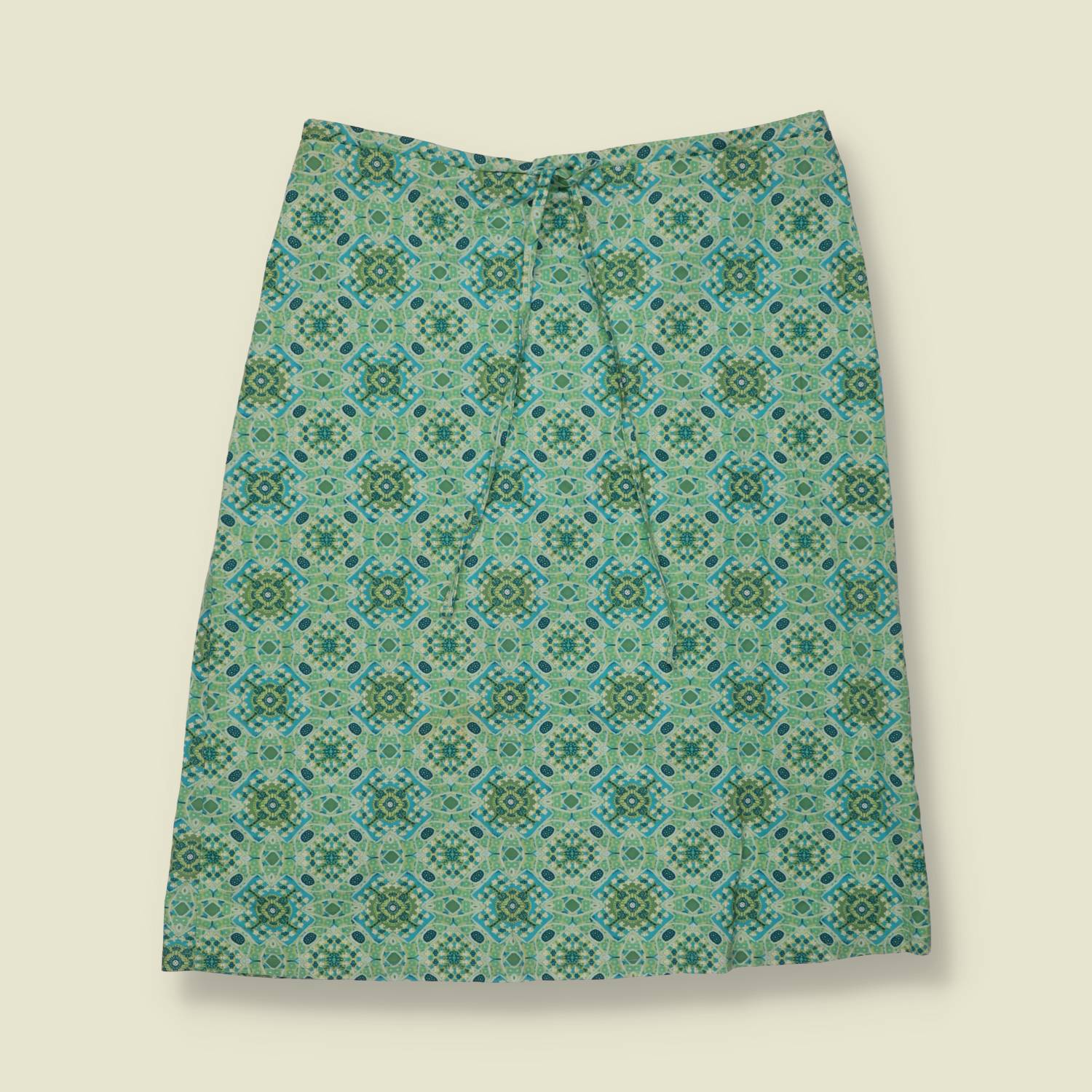 1990s | Made in USA | Does 1970s | Printed Skirt - w32