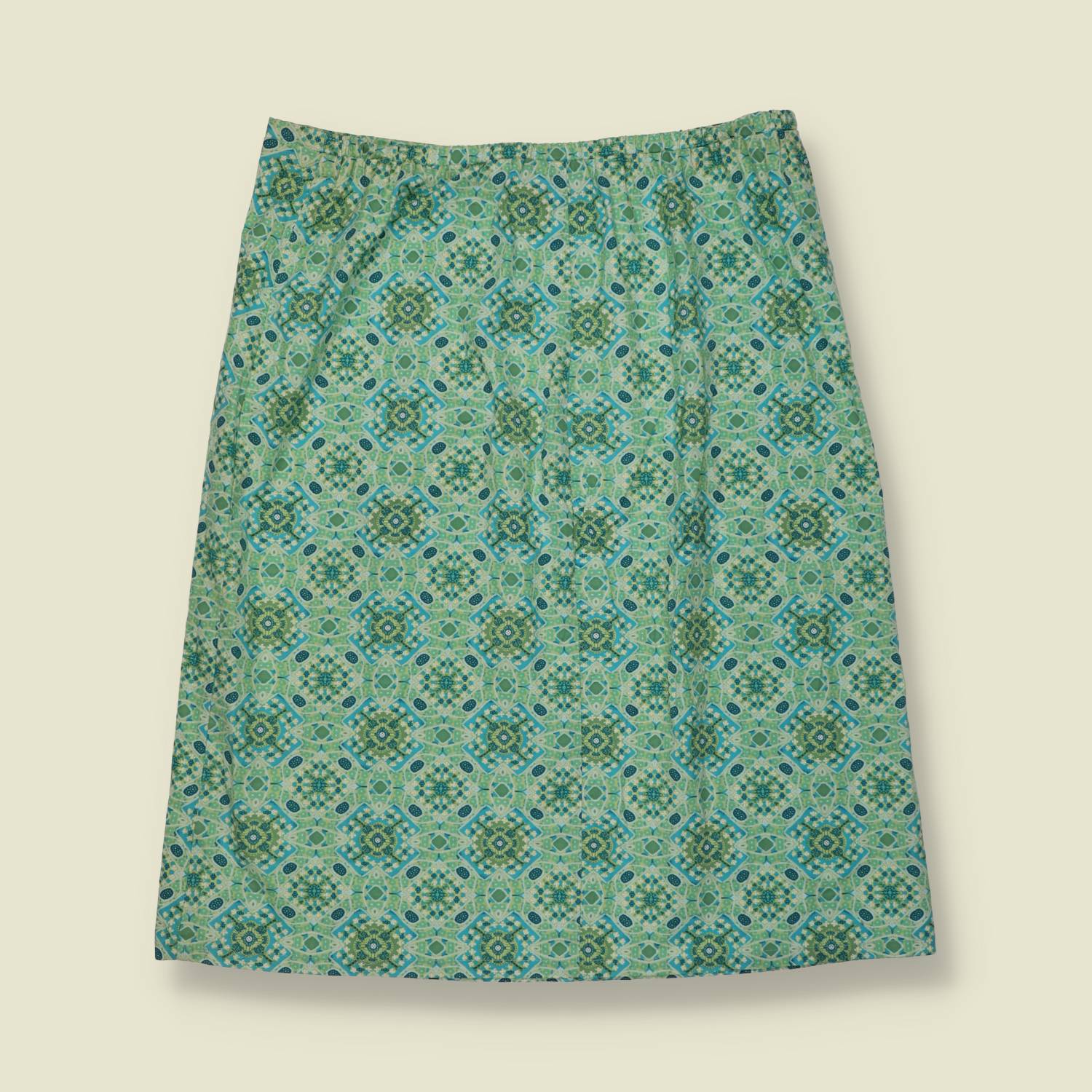 1990s | Made in USA | Does 1970s | Printed Skirt - w32