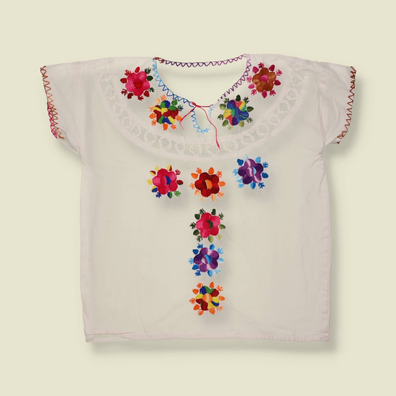 1970s | Hand Embroidered Folk Blouse - 16