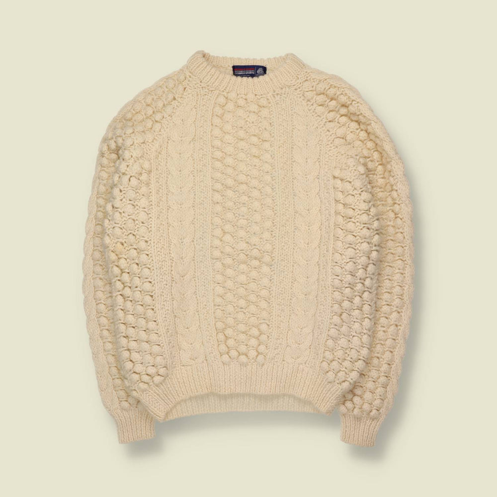 1980s–1990s | Wool Hand Knit Jumper | Cream - 14