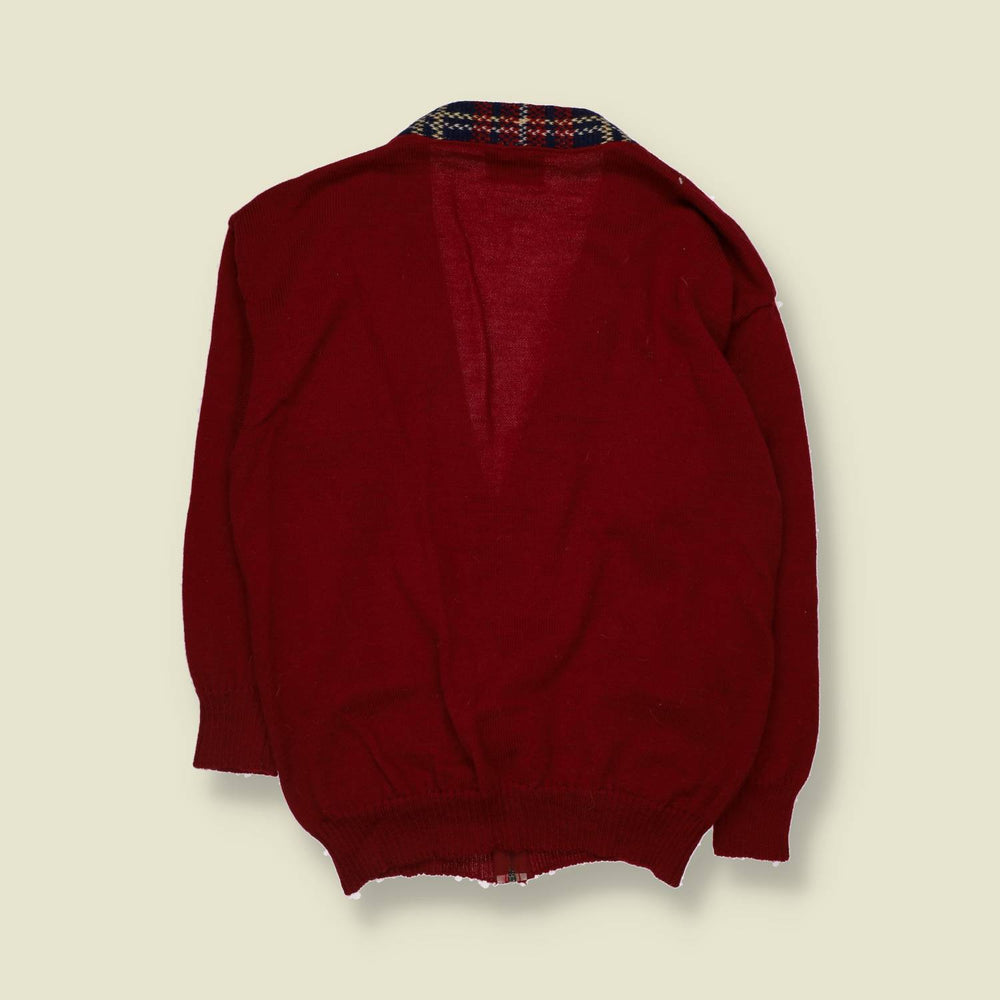 1980s | Pendleton Wool Zip Cardigan | Red - 16