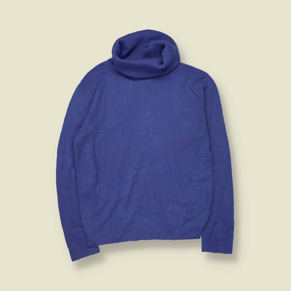 1970s | Pendleton Wool Roll Neck Jumper | Blue - 10