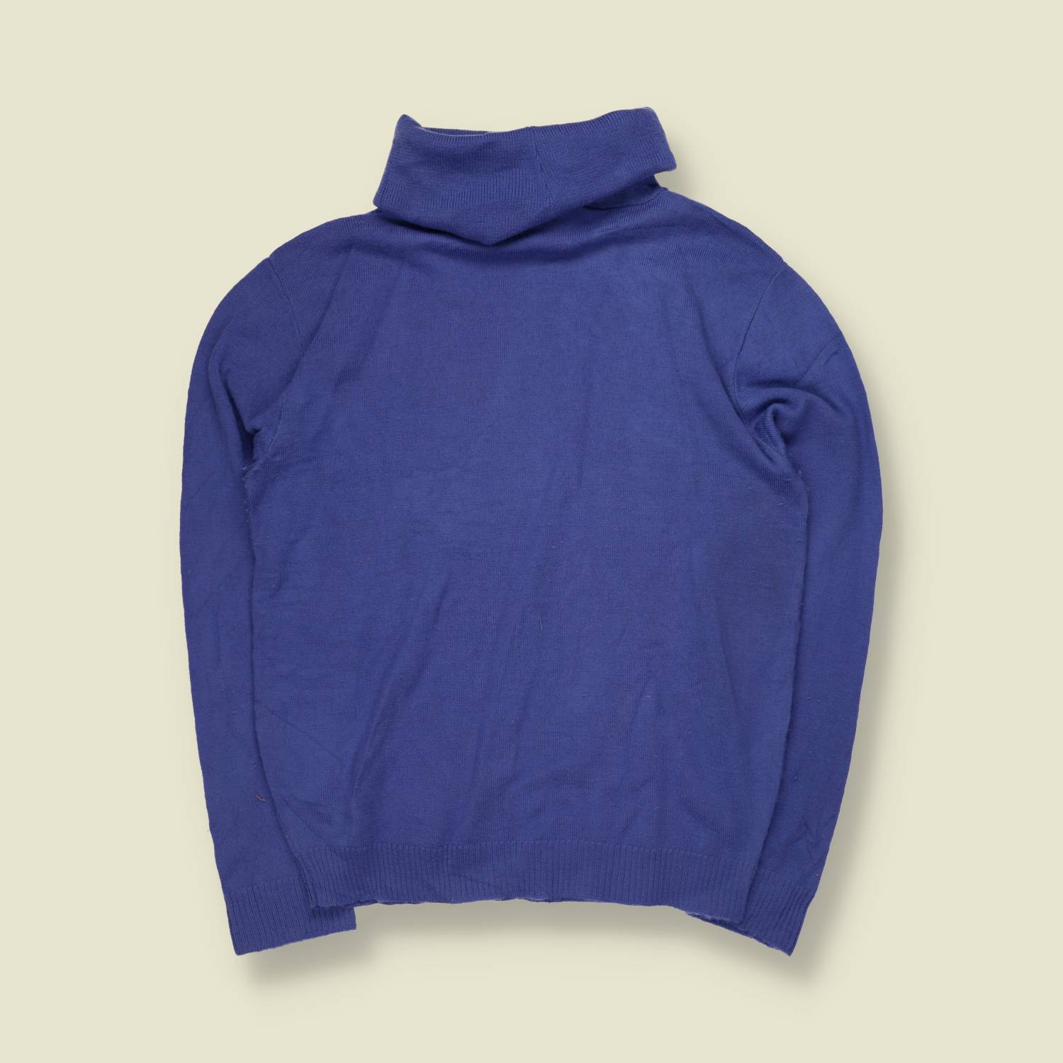 1970s | Pendleton Wool Roll Neck Jumper | Blue - 10