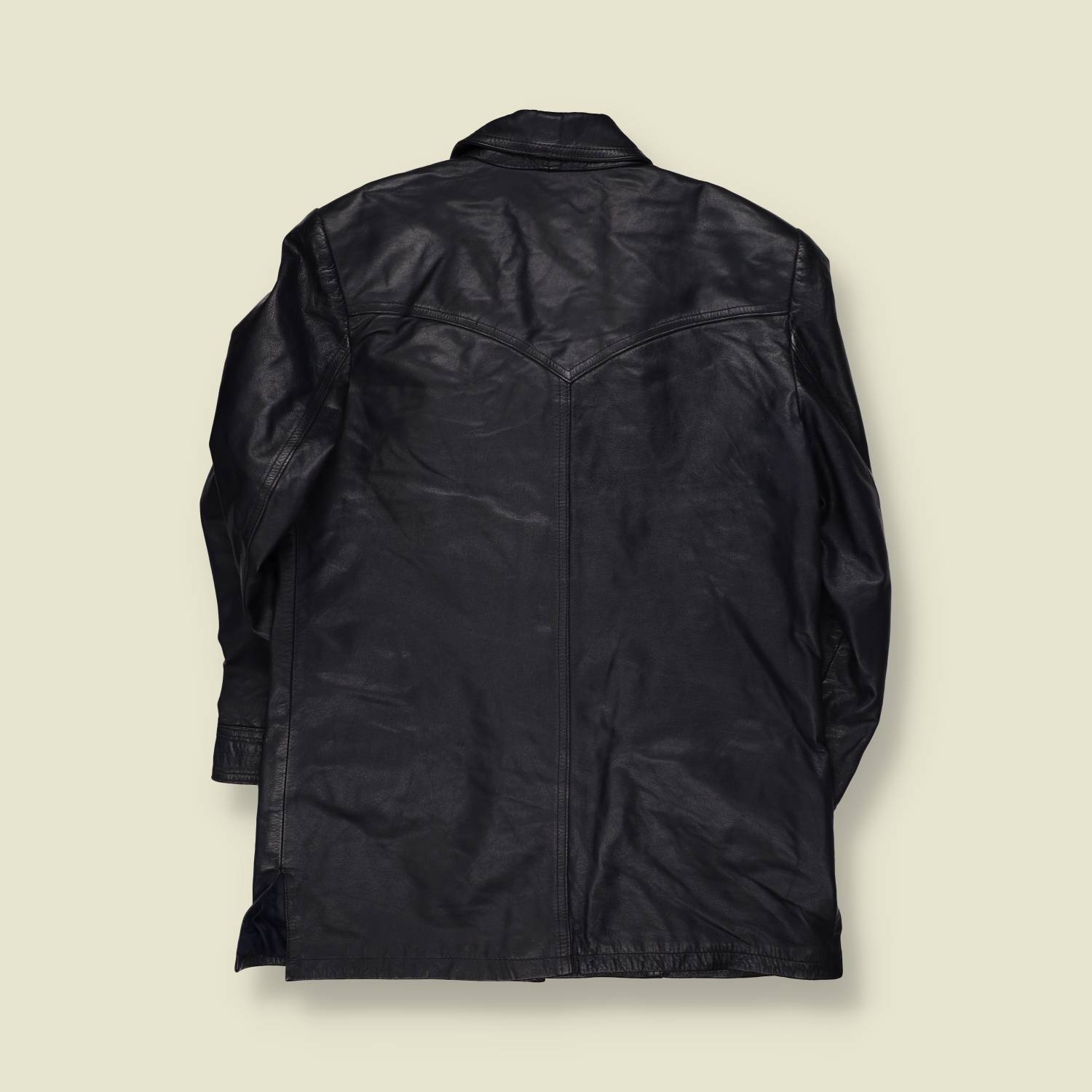 1970s | Dark Blue Leather Jacket - 14