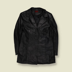 1990s | Leather Jacket | Black - 14