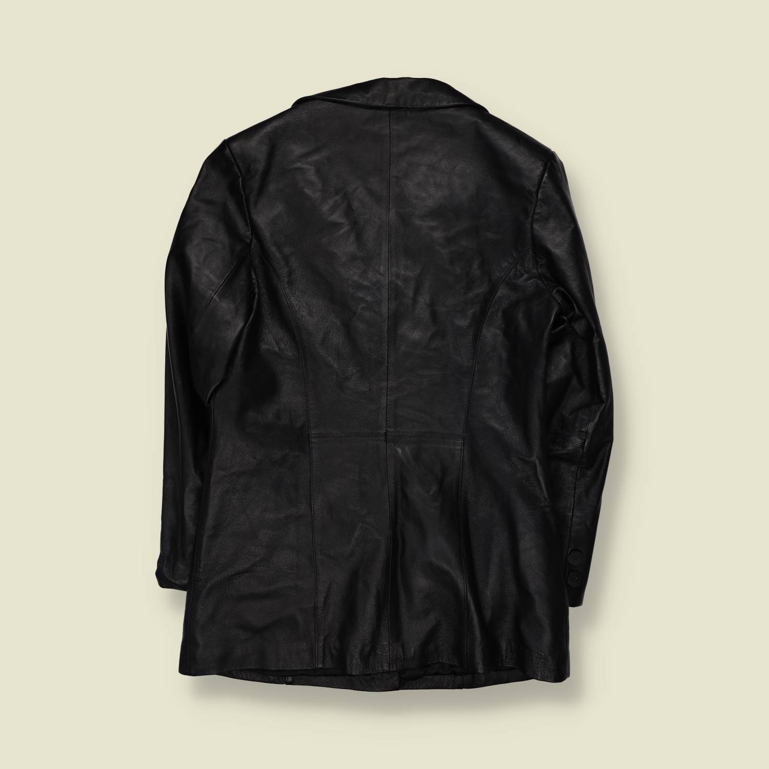 1990s | Leather Jacket | Black - 14