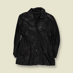 1990s | Leather Jacket | Black - 12