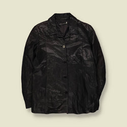 1990s | Vera Pelle | Leather Jacket | Black - 14