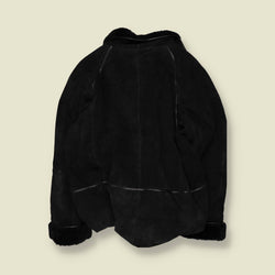 1990s | Sheepskin Coat | Black - 24
