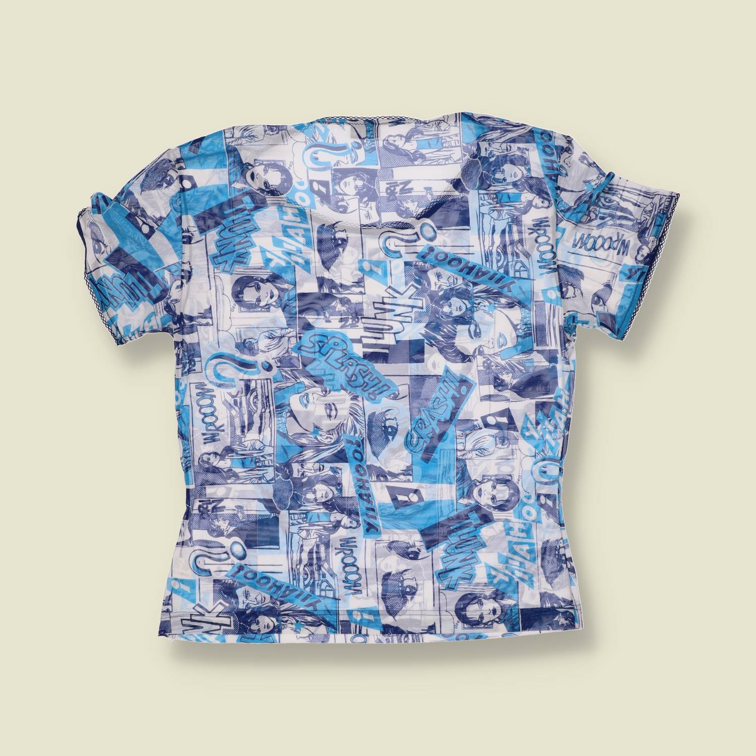 2000s | Fila | Printed Pop Art Top | Blue - 10