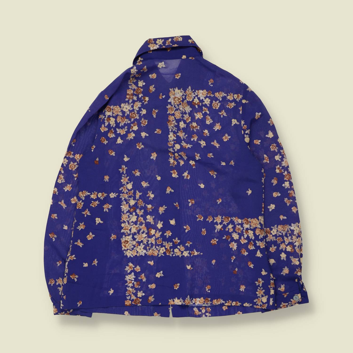 1970s | Addenda | Floral Blouse | Blue - 10