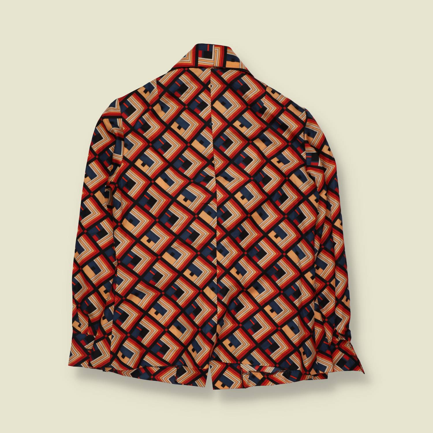 1970s | Geometric Blouse | Red - 12