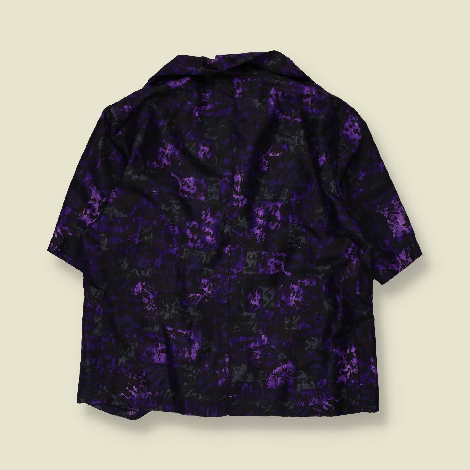 1950s | Printed Blouse | Purple - 16