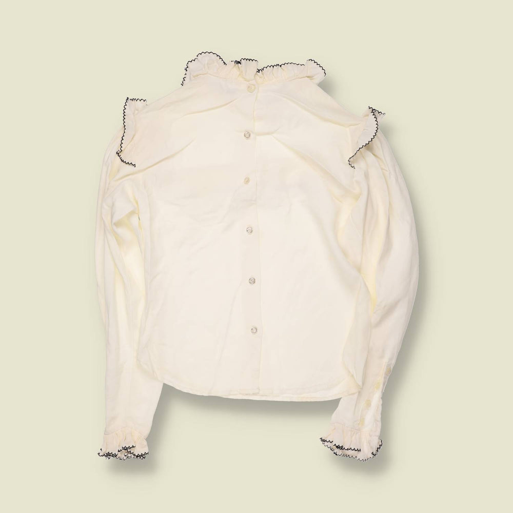 1970s | Edwardian Style Top | Cream - 12
