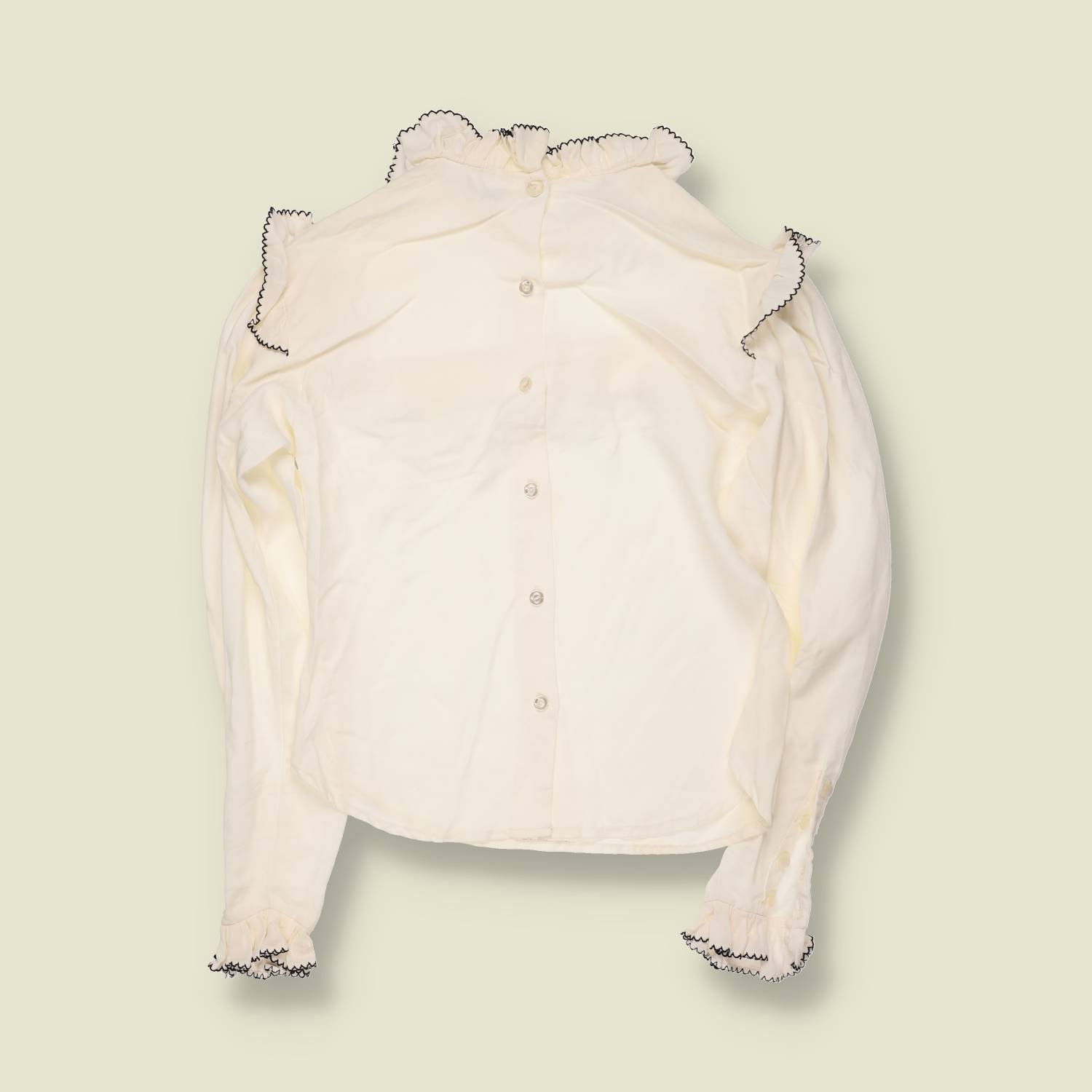 1970s | Edwardian Style Top | Cream - 12