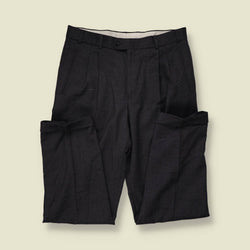 1980s | Pleated Trousers | Charcoal - w34