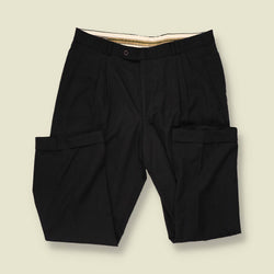 1980s | Spotmen | Pleated Trousers | Black - w34