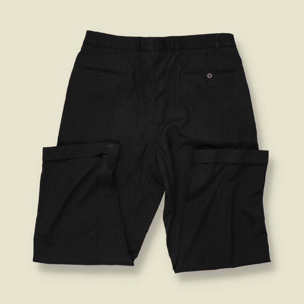 1980s | Spotmen | Pleated Trousers | Black - w34