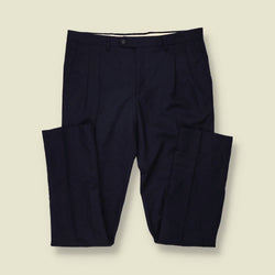 1980s | Formit | Pleated Trousers | Navy - w34