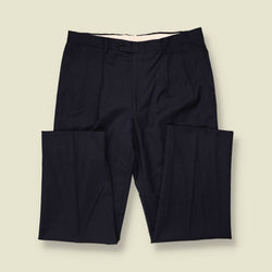 1980s | Pleated Trousers | Navy - w36